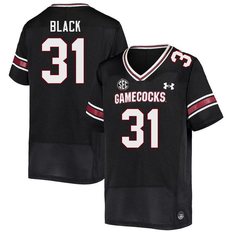 Men #31 DJ Black South Carolina Gamecocks 2023 College Football Jerseys Stitched-Black